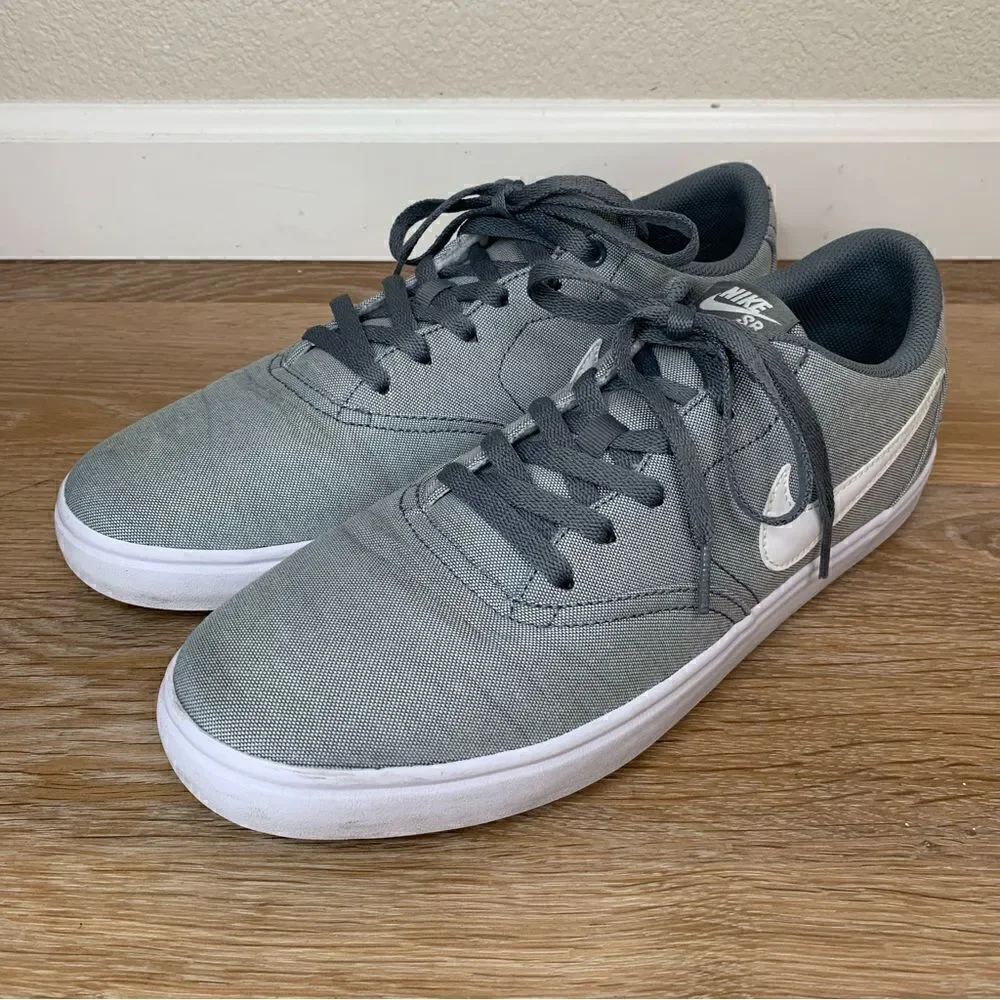 Nike SB Solar Fit Men’s Gray Canvas Lace Up Sneakers